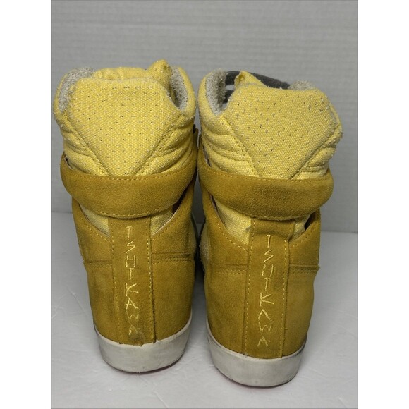 Ishikawa Ankle Boots Shoes Leather Yellow & Grey Strap Closure Star Italy Sz 38 - Picture 4 of 15